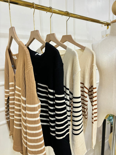 Color Contrast Knitted Cardigan